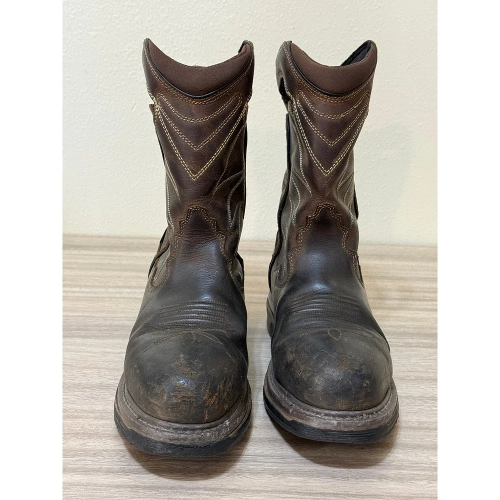 Dan Post Men Work Boots 7 Brown Leather Composite Toe Waterproof DP59424 Western